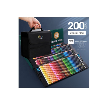 200colores y estalón de dibujo juego de lápiz con caja de lápiz lápices de color para niños Dibujo